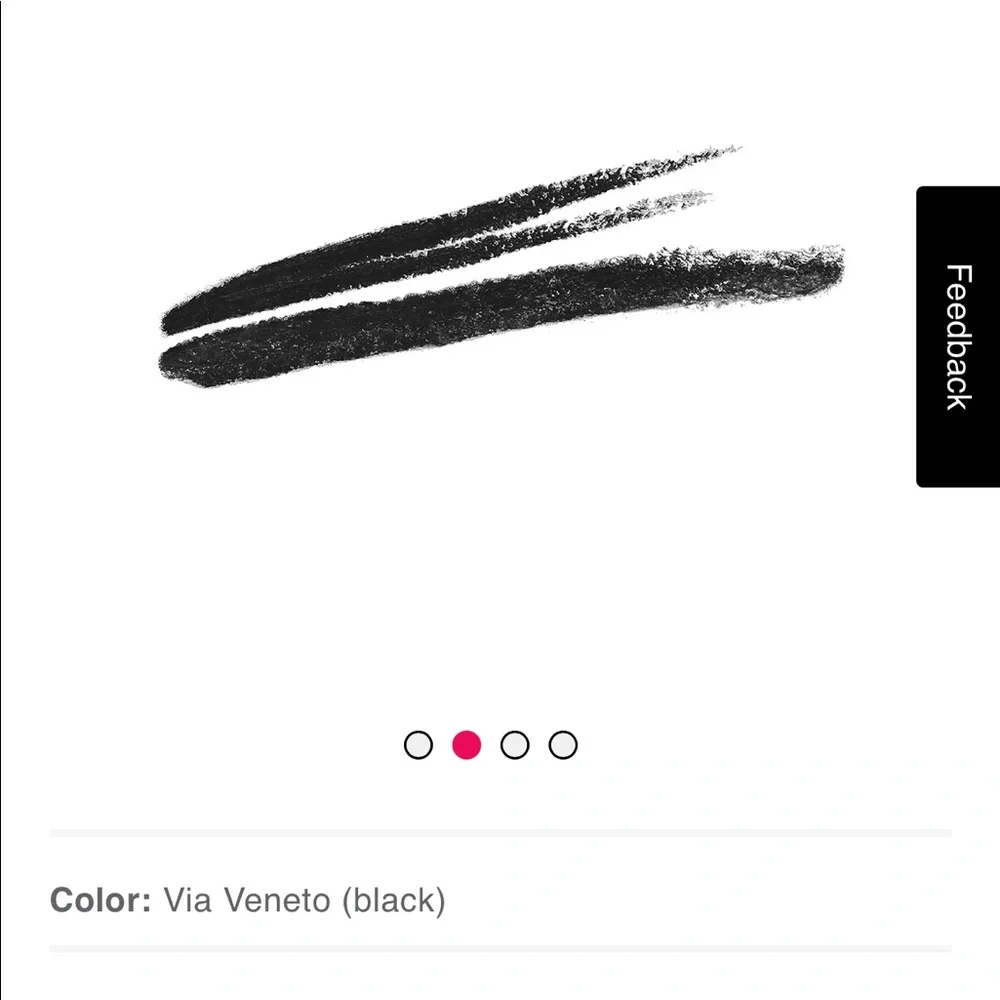 NARS High Pigment Longwear Eyeliner Via Veneto Black 0.02oz Travel Purse Sz NIB